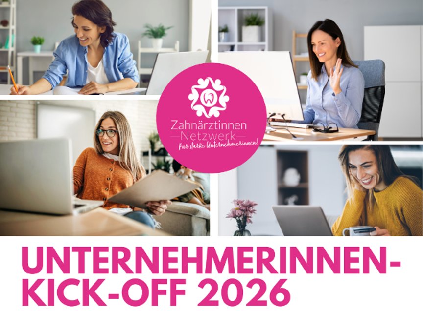 Logo Unternehmerinnen Forum mit Unternehmerinnen arbeitend am Laptop