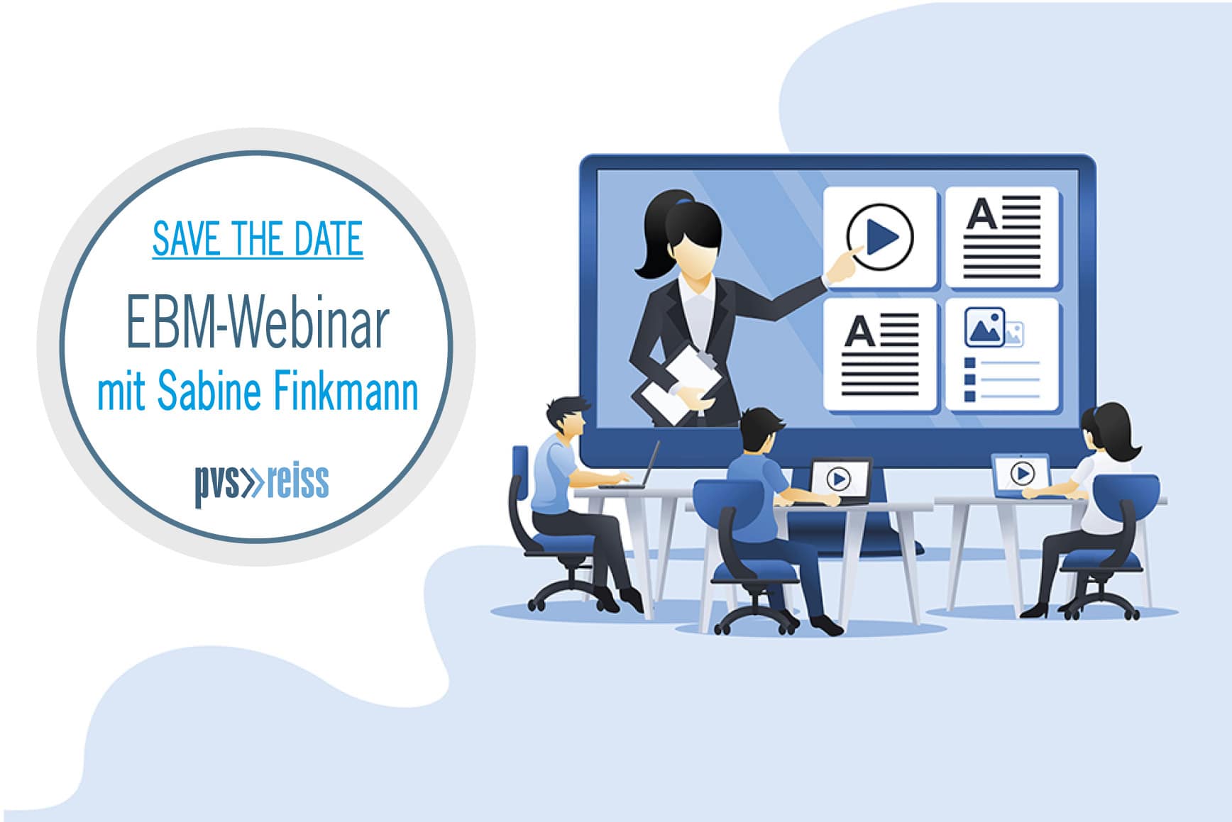 EBM Webinar Save the date mit Sabine Finkmann